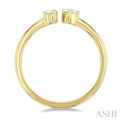 ASHI Toi Et Moi Diamond Fashion Open Ring 369E5PPFHYG