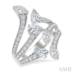ASHI Mixed Shape Diamond Fashion Open Ring 369L0PPFGWG-2.25