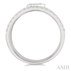 ASHI Pear Shape Bezel Diamond Fashion Open Ring 369V2PPFGWG