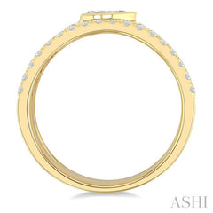 ASHI Pear Shape Bezel Diamond Fashion Open Ring 369V2PPFGYG