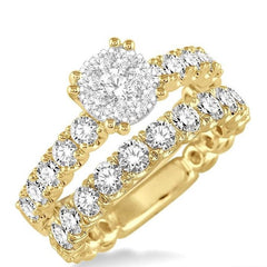 Parkplace Jewelers Round Shape Lovebright Diamond Wedding Set 13480PPFVYW-WS-1.80