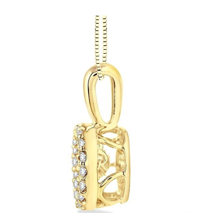 Parkplace Jewelers Round Shape Emotion Halo Diamond Pendant 69025PPFHPDYG