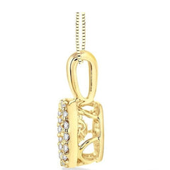 Parkplace Jewelers Round Shape Emotion Halo Diamond Pendant 69025PPFHPDYG