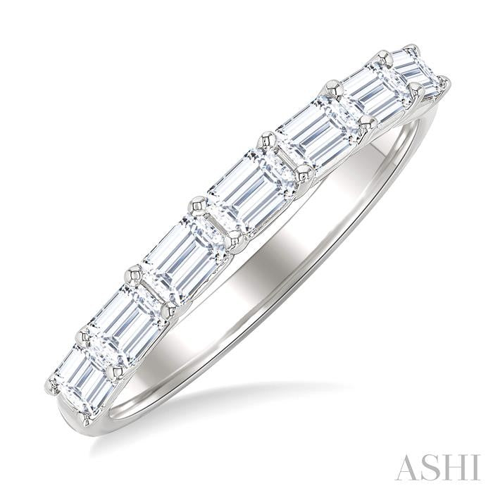 ASHI Emerald Shape East-West Diamond Fashion Band 370E1PPFHWG-OC