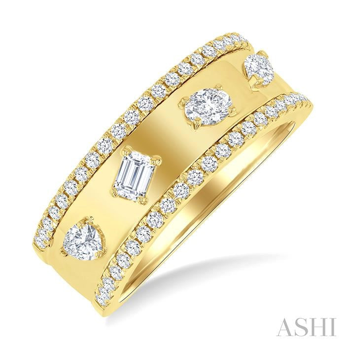 ASHI Bold Mixed Shape Diamond Fashion Band 370F3PPFGYG