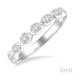 ASHI Oval Shape East-West Bezel Set Diamond Fashion Band 372E2PPFGWG-OV