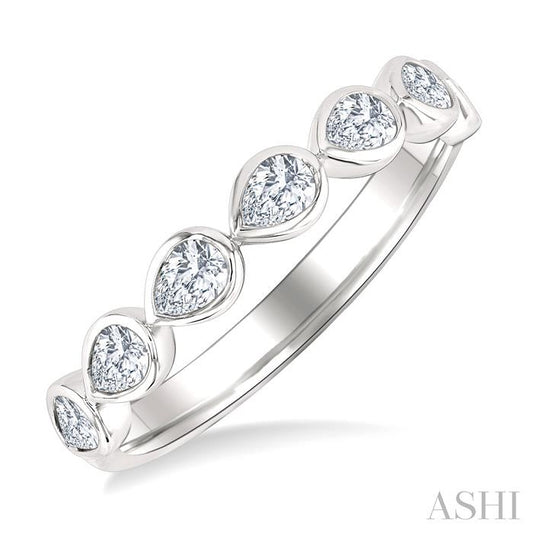 ASHI Pear Shape East-West Bezel Set Diamond Fashion Band 372E2PPFGWG-PR