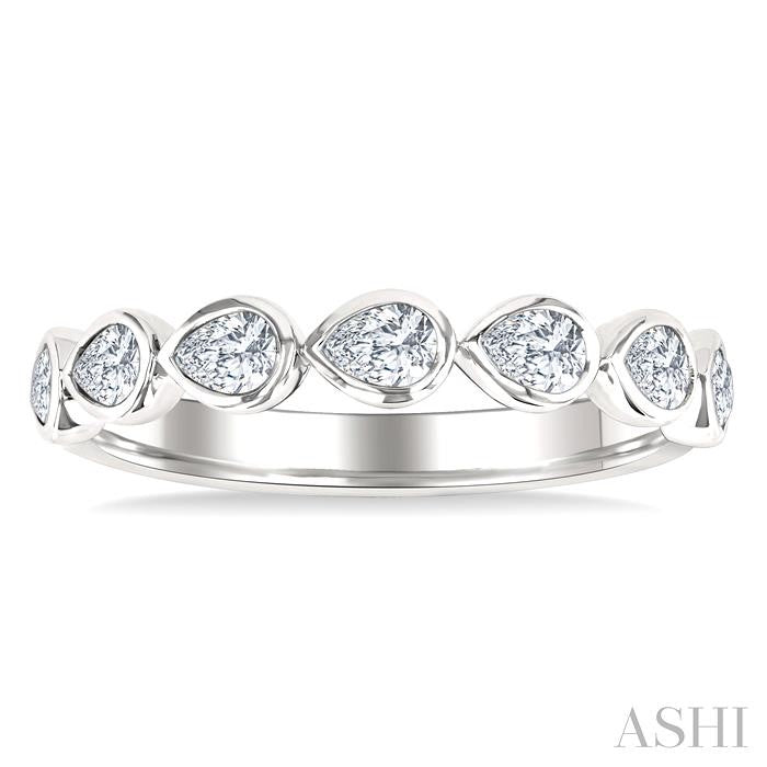 ASHI Pear Shape East-West Bezel Set Diamond Fashion Band 372E2PPFGWG-PR