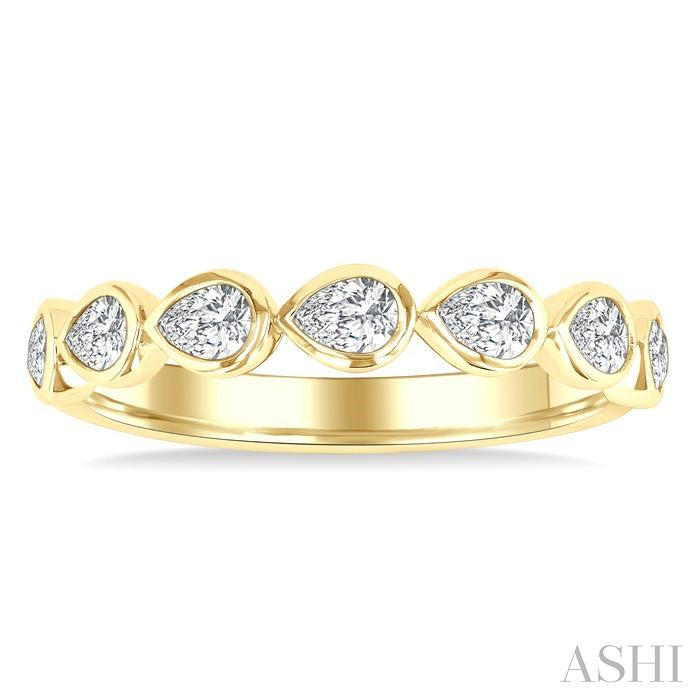 ASHI Pear Shape East-West Bezel Set Diamond Fashion Band 372E2PPFGYG-PR