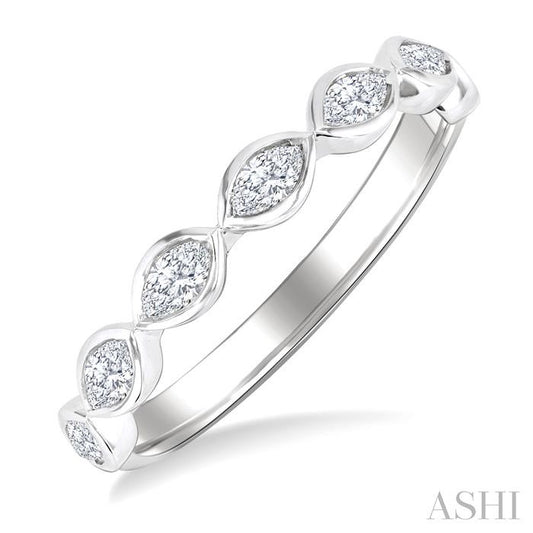 ASHI Marquise Shape East-West Bezel Set Diamond Fashion Band 372E3PPFGWG-MQ