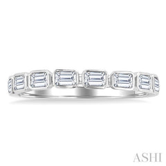ASHI Emerald Shape East-West Bezel Set Diamond Fashion Band 372E3PPFGWG-OC