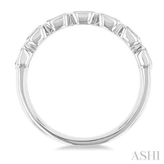 ASHI Emerald Shape East-West Bezel Set Diamond Fashion Band 372E3PPFGWG-OC