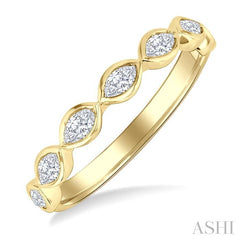 ASHI Marquise Shape East-West Bezel Set Diamond Fashion Band 372E3PPFGYG-MQ