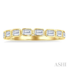 ASHI Emerald Shape East-West Bezel Set Diamond Fashion Band 372E3PPFGYG-OC