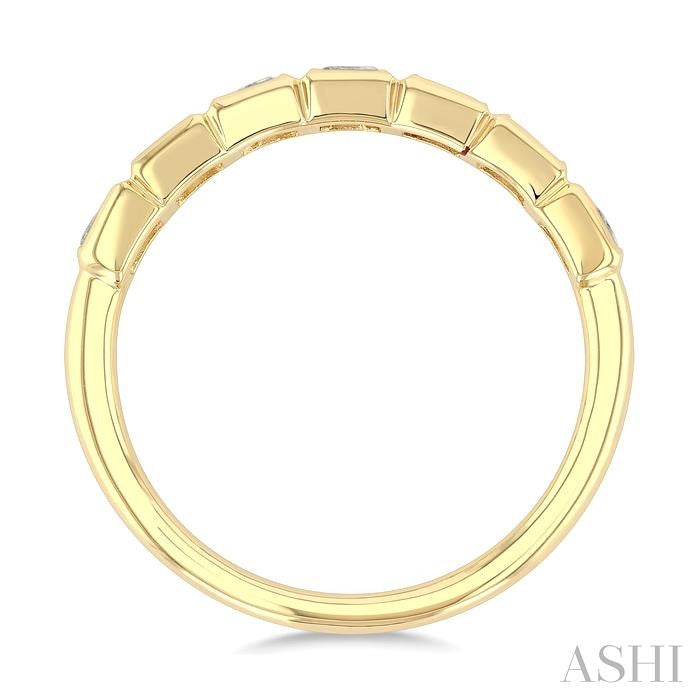 ASHI Princess Shape Bezel Set Diamond Fashion Band 372E3PPFGYG-PRN