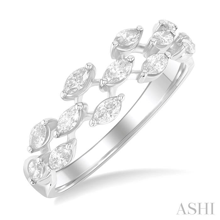 ASHI Marquise Shape Scatter Diamond Fashion Band 372K3PPFGWG