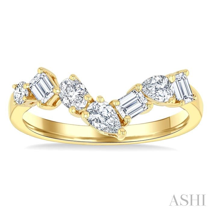 ASHI Chevron Mixed Shape Diamond Fashion Band 372L2PPFGYG