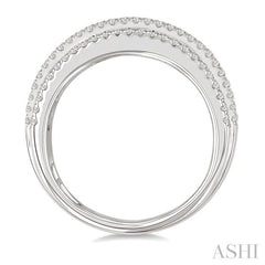ASHI Five Row Diamond Fashion Band 372X0PPFGWG-1.25