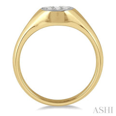 ASHI Round Shape Lovebright Essential Diamond Signet Ring 373M5PPFHYW