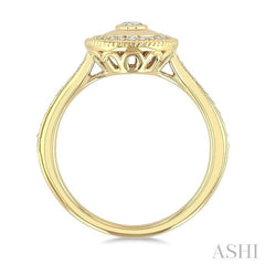 ASHI Oval Shape Art Deco Diamond Fashion Ring 373W5PPFGYG-OV