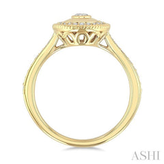 ASHI Oval Shape Art Deco Diamond Fashion Ring 373W5PPFGYG-OV