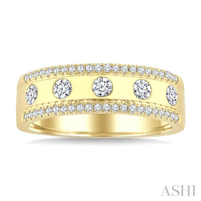 ASHI Flush Set Diamond Fashion Band 373X3PPFGYG