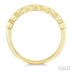 ASHI Emerald Shape North-South Bezel Set Diamond Fashion Band 374E2PPFGYG-OC
