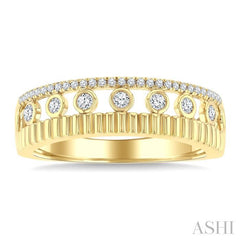 ASHI Bezel Layered Diamond Fashion Ring 374W7PPTGYG