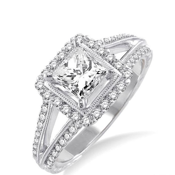 Parkplace Jewelers Princess Shape Halo Diamond Engagement Ring 24730PPFVWG-LE-1.15