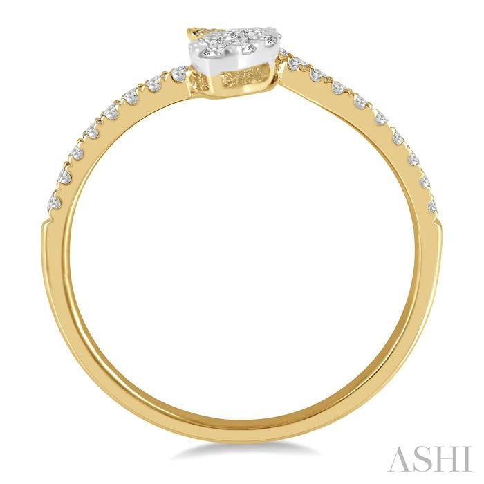 ASHI Oval Shape Lovebright Diamond Fashion Ring 375B6PPFGYW