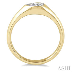 ASHI Pear Shape Lovebright Essential Diamond Signet Ring 375M8PPFGYW