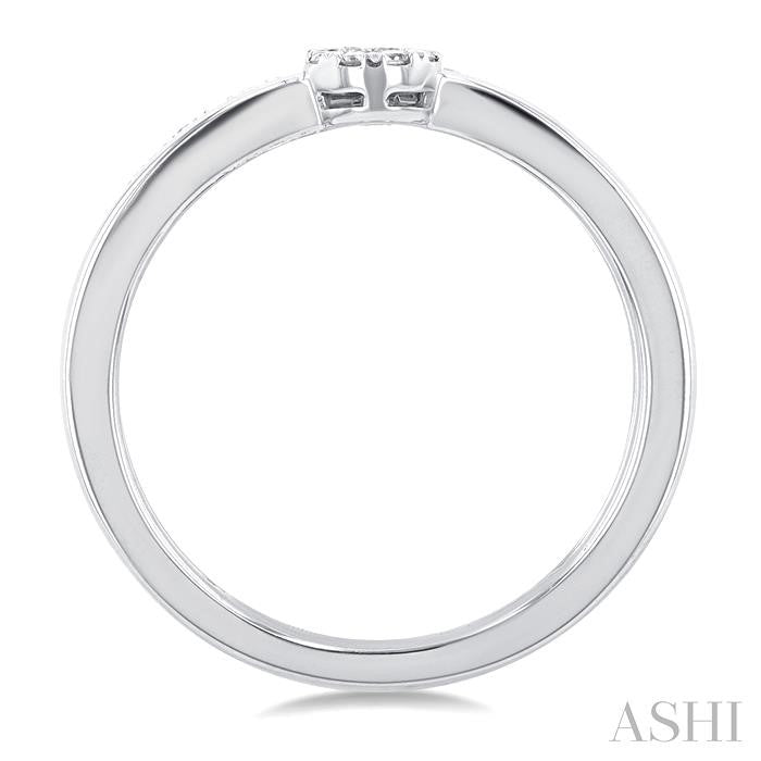 ASHI Round Shape Double Row Lovebright Diamond Fashion Ring 375N6PPTGWG-RD