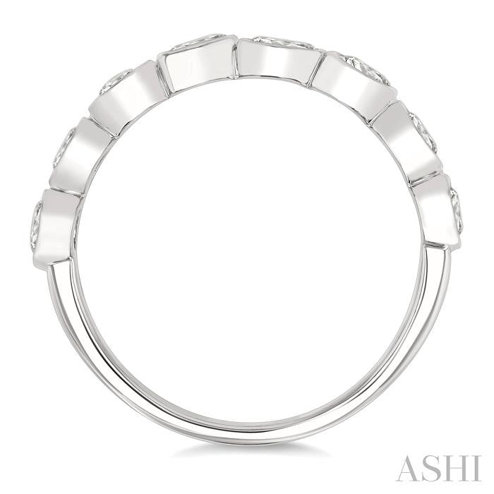 ASHI Mixed Shape Bezel Set Diamond Fashion Band 375V1PPFGWG