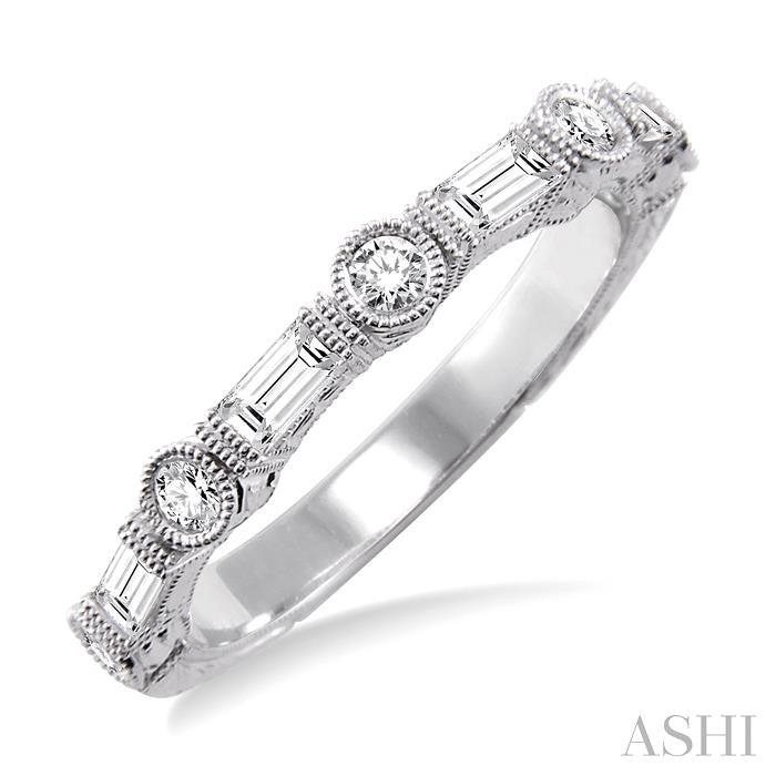 ASHI Stackable Baguette Diamond Wedding Band 37643PPFVWG