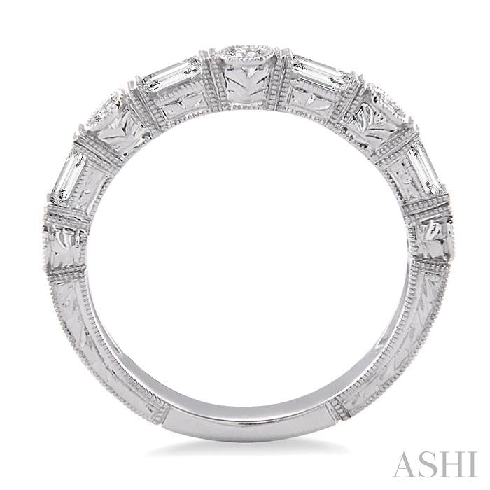 ASHI Stackable Baguette Diamond Wedding Band 37643PPFVWG