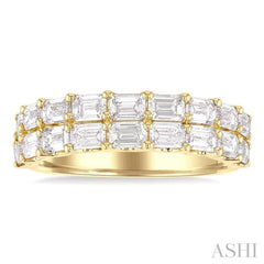 ASHI Emerald Shape 2-Row Diamond Fashion Band 376G0PPFGYG-2.00