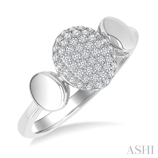 ASHI Pave-Set Oval Shape Diamond Fashion Ring 376V6PPTSWG-OV