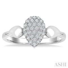ASHI Pave-Set Pear Shape Diamond Fashion Ring 376V6PPTSWG-PR
