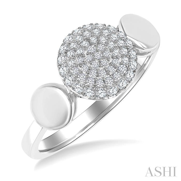 ASHI Pave-Set Round Shape Diamond Fashion Ring 376V6PPTSWG-RD