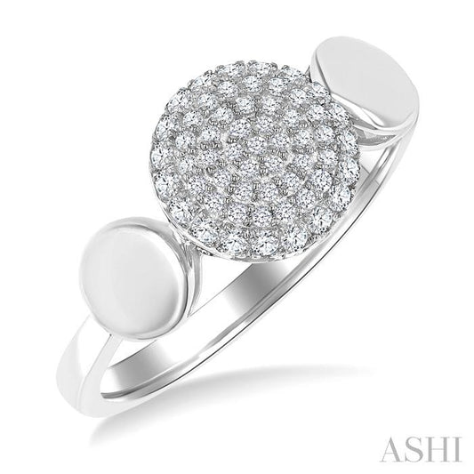ASHI Pave-Set Round Shape Diamond Fashion Ring 376V6PPTSWG-RD