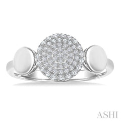 ASHI Pave-Set Round Shape Diamond Fashion Ring 376V6PPTSWG-RD