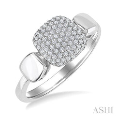 ASHI Pave-Set Cushion Shape Diamond Fashion Ring 376V6PPTSWG-SQ
