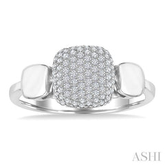 ASHI Pave-Set Cushion Shape Diamond Fashion Ring 376V6PPTSWG-SQ