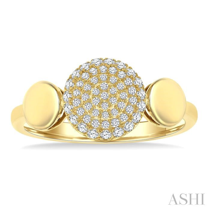 ASHI Pave-Set Round Shape Diamond Fashion Ring 376V6PPTSYG-RD