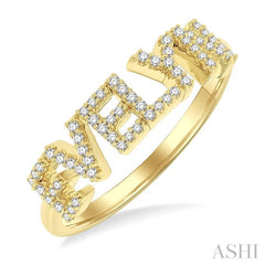 ASHI Block 'EVELYN' Diamond Name Ring 377D7PPTSYG