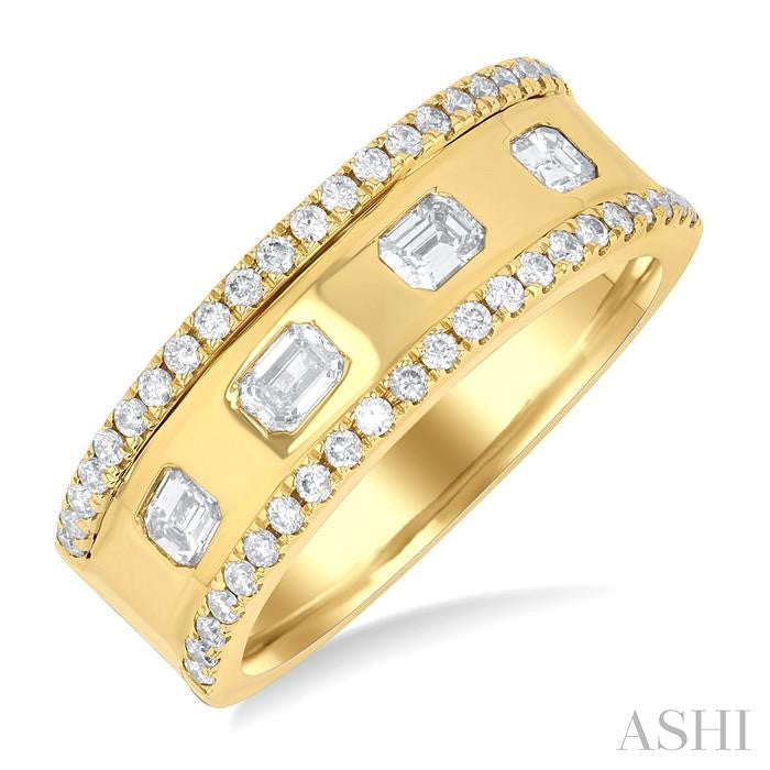 ASHI Bold Emerald Shape Diamond Fashion Band 377E3PPFGYG-OC