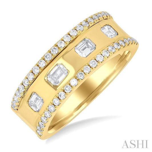 ASHI Bold Emerald Shape Diamond Fashion Band 377E3PPFGYG-OC