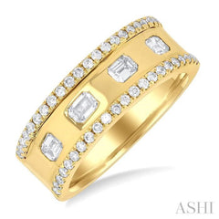 ASHI Bold Emerald Shape Diamond Fashion Band 377E3PPFGYG-OC