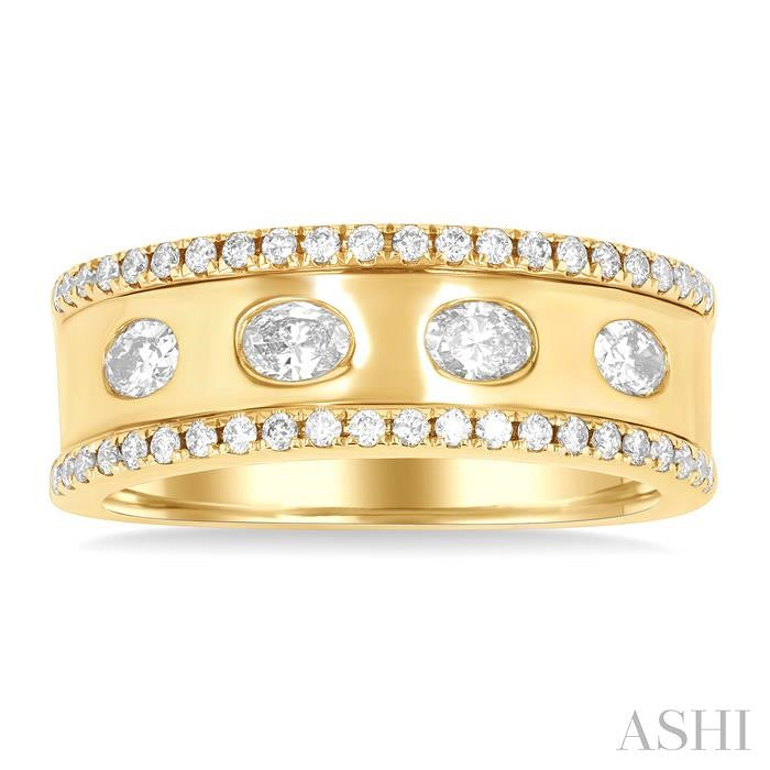 ASHI Oval Shape Diamond Fashion Band 377E3PPFGYG-OV