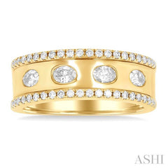 ASHI Oval Shape Diamond Fashion Band 377E3PPFGYG-OV